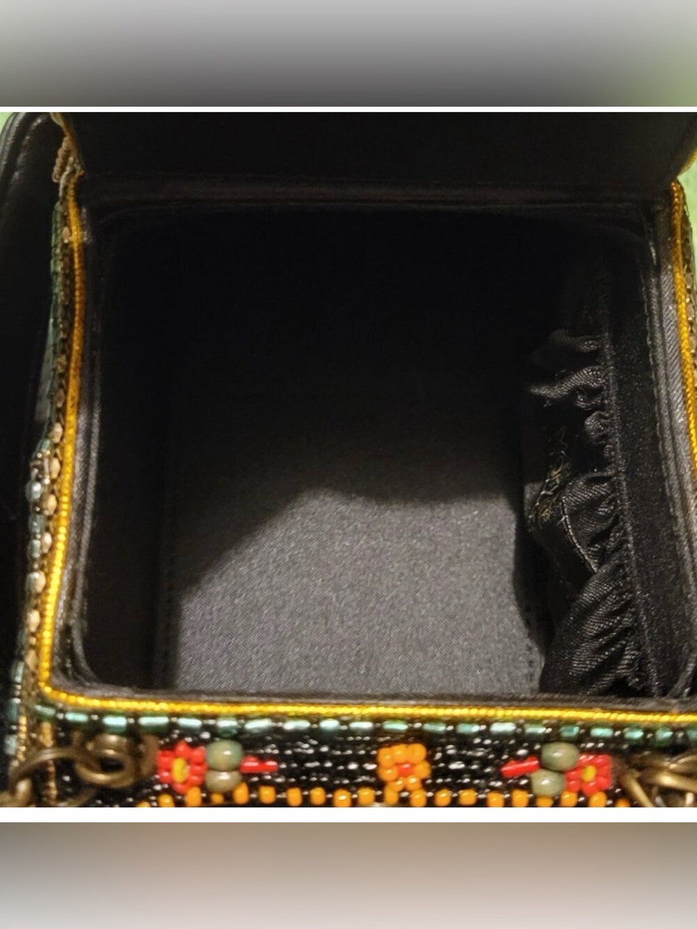 Mary Frances Black Beaded BUG Car-Shaped Accent Bag with Multicolor Embellishmen - Picture 5 of 12